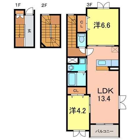 フォルシュⅢの物件間取画像